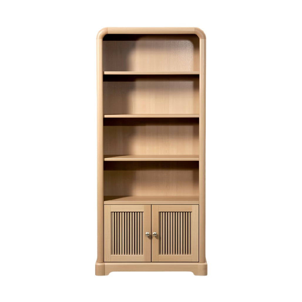 **Technische titel in het Nederlands: Moderne houten boekenkast met opbergruimte**